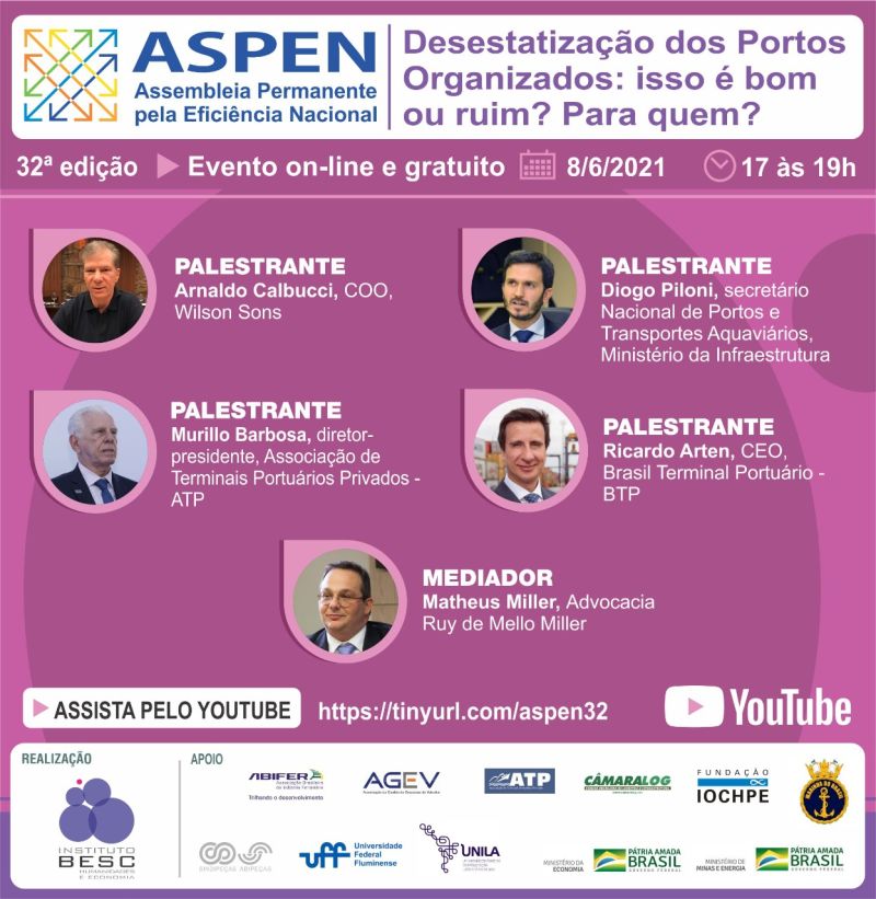  Wilson Sons participa de webinar sobre desestatização dos portos nesta terça