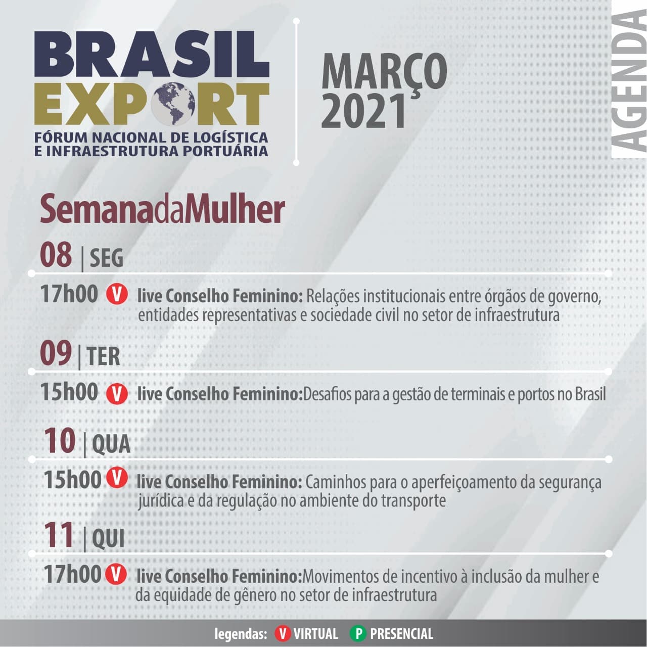  Brasil Export promove Semana da Mulher com lives