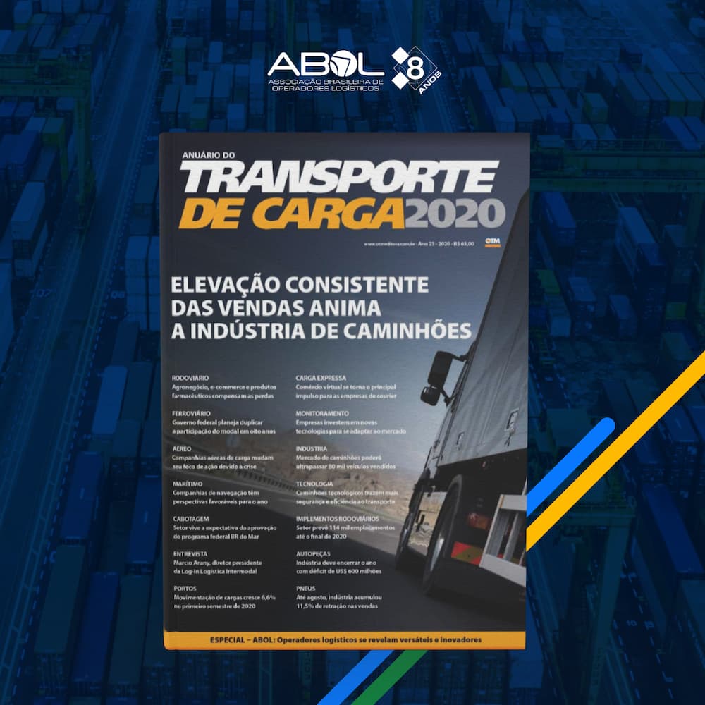  Pelo segundo ano consecutivo, a ABOL - Associação Brasileira de Operadores Logísticos ganha importante destaque em Anuário de Transporte de Carga