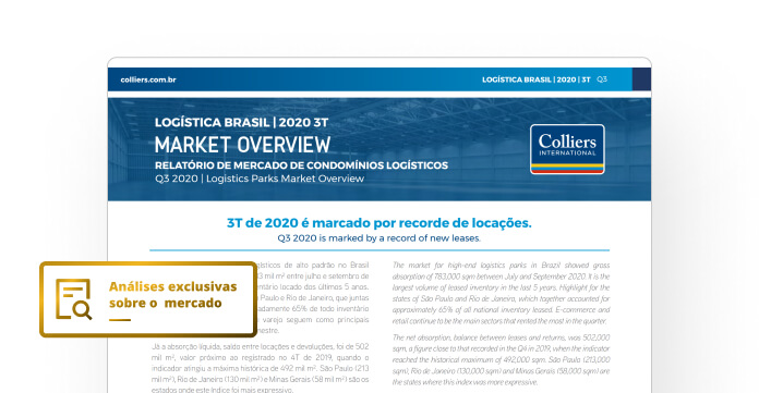 Relatório de Mercado de Condomínios Logísticos 3º trimestre 2020