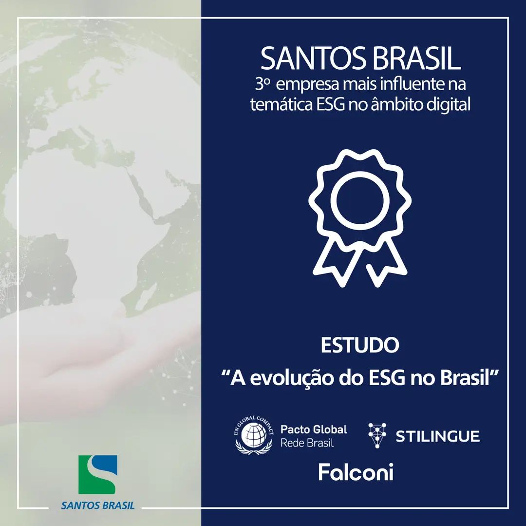  Santos Brasil está entre as três empresas mais influentes no tema ESG