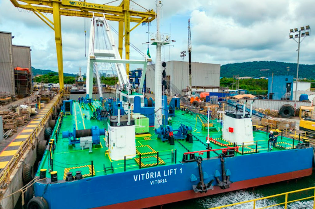  Wilson Sons realiza docagem de embarcação da TechnipFMC nos estaleiros da companhia, no Guarujá