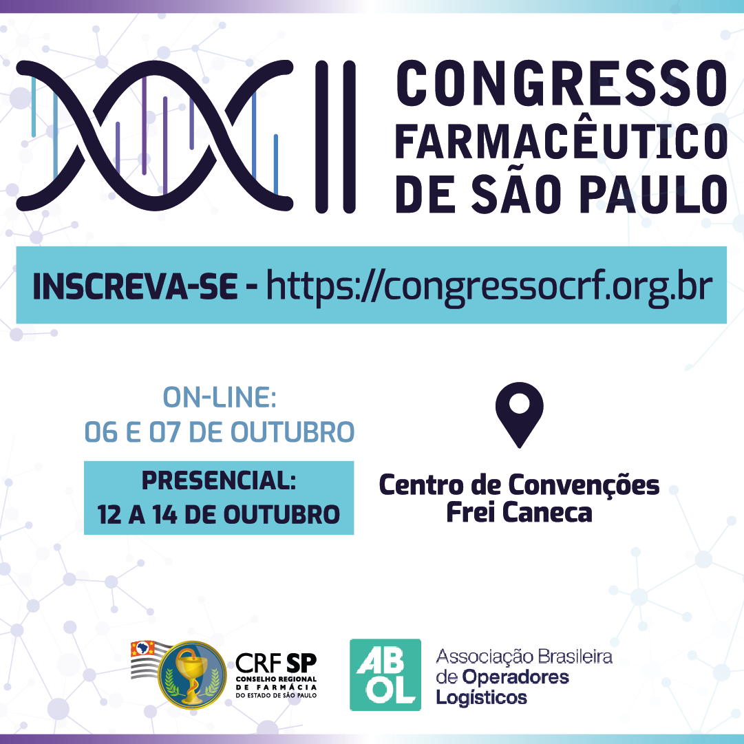  ABOL estará presente no XXII Congresso Farmacêutico de São Paulo