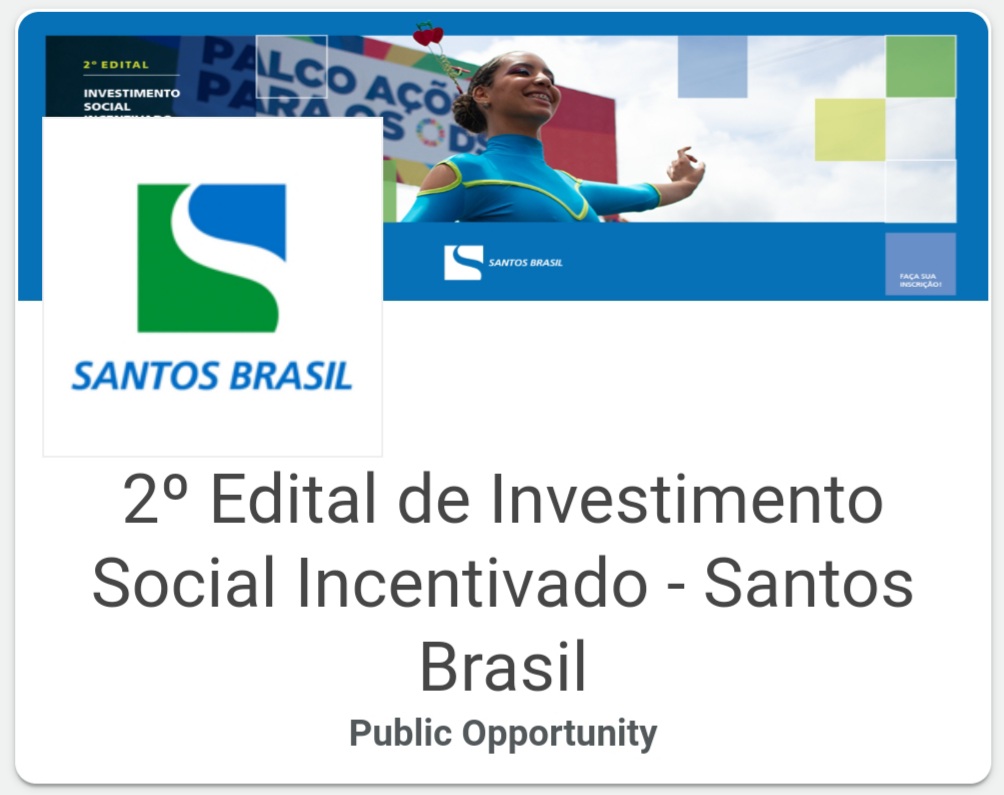  Santos Brasil abre inscrições para 2º Edital de Investimento Social Incentivado